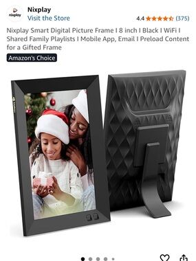 8-Inch Smart Digital Picture Frame - Black
